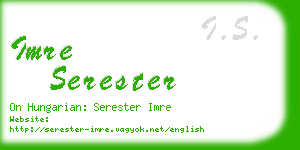 imre serester business card